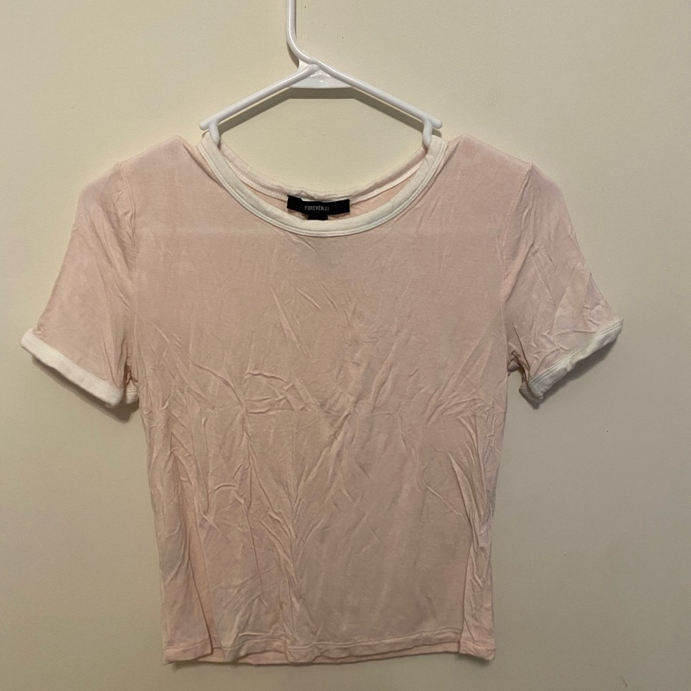 Forever 21 Light Pink Short Sleeve Tee